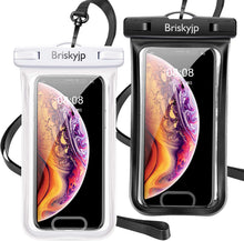 画像をギャラリービューアに読み込む, A20 白+黒 防水ケース スマホ用 指紋認証/Face ID認証対応 IPX8認定 完全保護 防水携帯ケース 完全防水 タッチ可 顔認証