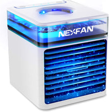 画像をギャラリービューアに読み込む, 冷風機 卓上 冷風扇 USB給電式 加湿機能 3段階風量調節 氷いれ可能 ミニ冷風扇 (ホワイト)