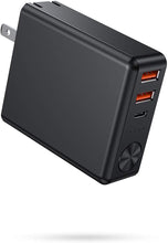 画像をギャラリービューアに読み込む, モバイルバッテリー 搭載 USB急速充電器 6000mAh 【コンセント一体型/USB 2ポート/ USB-C出入力ポート/最大5V/3A】 折りたたみ式プラグ