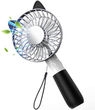 画像をギャラリービューアに読み込む, 携帯扇風機 USB 扇風機 手持ち 卓上 折り畳み型 USB充電式 ファン 3段階調整 4枚羽根 大風量