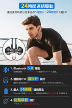 画像をギャラリービューアに読み込む, イヤホン 低音重視 ブルートゥース イヤホン マイク内蔵 ハンズフリー通話 CVC6.0ノイズキャンセリング