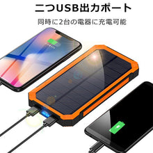 画像をギャラリービューアに読み込む, CDB-TYN ソーラー充電器 モバイルバッテリー 大容量 15000mAh 軽量 太陽能 充電器 薄型 2台同時充電