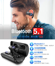 画像をギャラリービューアに読み込む, ワイヤレスイヤホン 【最新版Bluetooth 5.1 耳掛け式】 Bluetooth イヤホン ブルートゥース イヤホン IPX7完全防水 自動ペアリング スポーツ