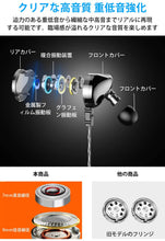 画像をギャラリービューアに読み込む, イヤホン 有線 カナル型 重低音 デュアルドライバー マイク内蔵