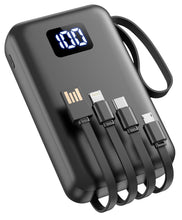 画像をギャラリービューアに読み込む, モバイルバッテリー　充電器　ケーブル内蔵　ホワイト　ブラック　K097L充电宝
