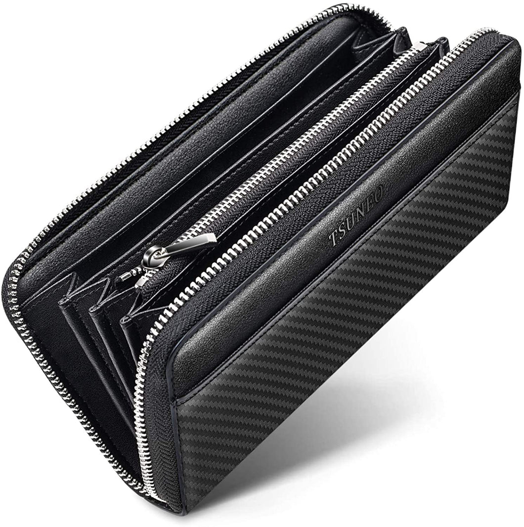 ssqb 財布 メンズ 長財布 YKK ラウンドファスナー 牛革 大容量 さいふ ビジネス 紳士 小銭入れ