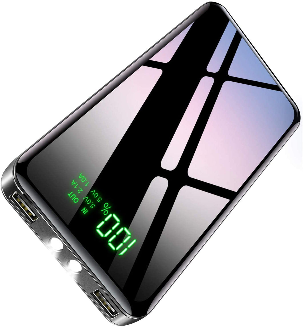 モバイルバッテリー 大容量 25800mAh パススルー機能搭載 急速携帯充電器 LEDライト機能 2USBポート