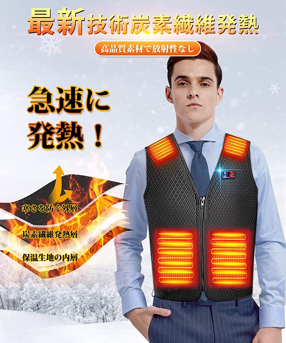 ベスト ヒートジャケットジャケット 防寒服