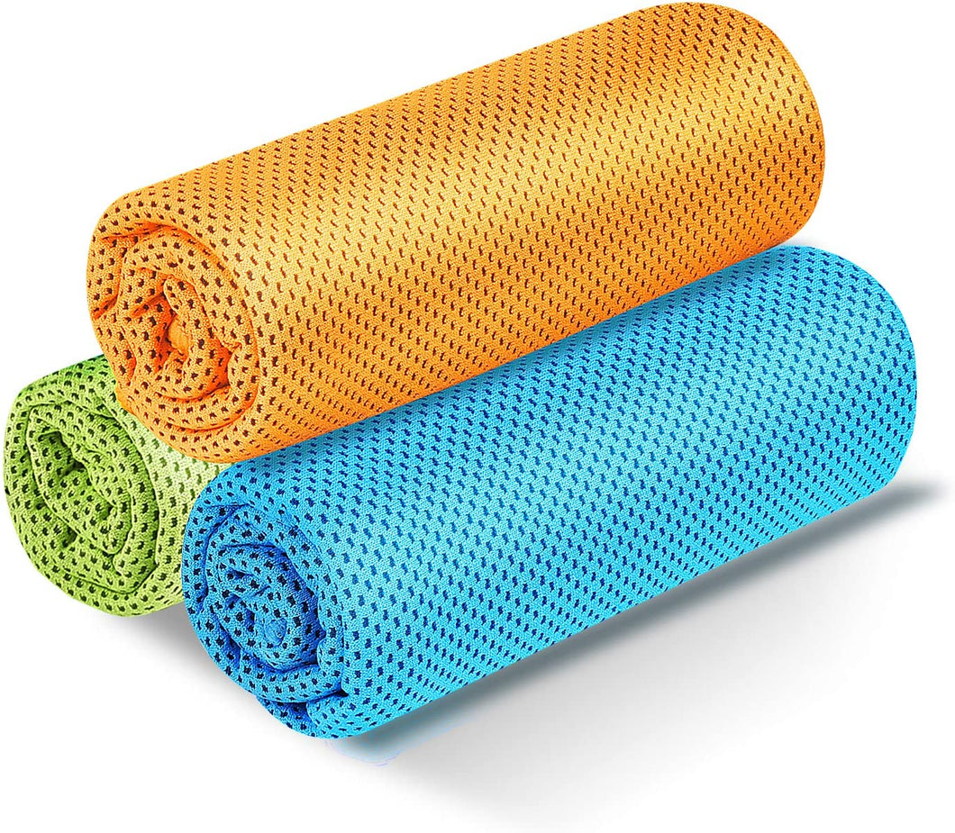 冷却タオル 3枚セット 冷感タオル UVカット 熱中症対策 クールタオル スポーツタオル 抗菌防臭 日焼け対策