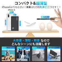 画像をギャラリービューアに読み込む, モバイルバッテリー スマホ充電器 ケーブル内蔵 大容量 12000mAh 小型 急速充電器 残量表示
