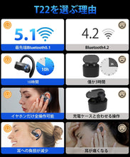 画像をギャラリービューアに読み込む, ワイヤレスイヤホン 【最新版Bluetooth 5.1 耳掛け式】 Bluetooth イヤホン ブルートゥース イヤホン IPX7完全防水 自動ペアリング スポーツ
