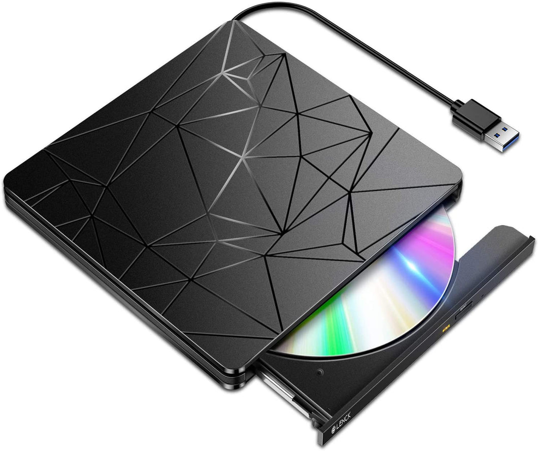 GQ-ZW-BK 外付け 【進化バージョン USB3.0】 ポータブルドライブ CD/DVDプレイヤー CD/DVDドライブ