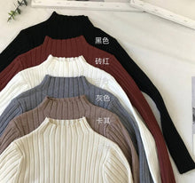 画像をギャラリービューアに読み込む, リブニット レディース セーター 秋冬・重ね着に便利な薄手リブ素材・着回し力・高伸縮
