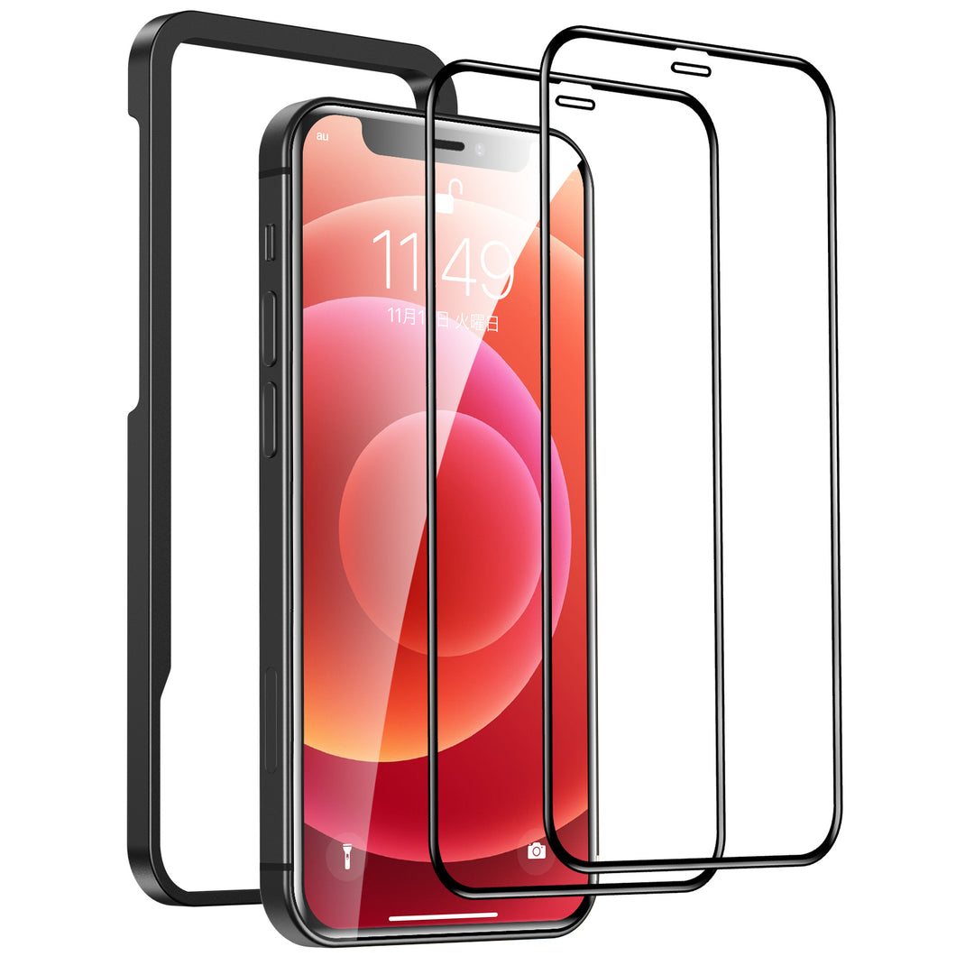 IP12 強化ガラス 高透明 硬度9H 耐衝撃 貼り付け簡単 自動吸着